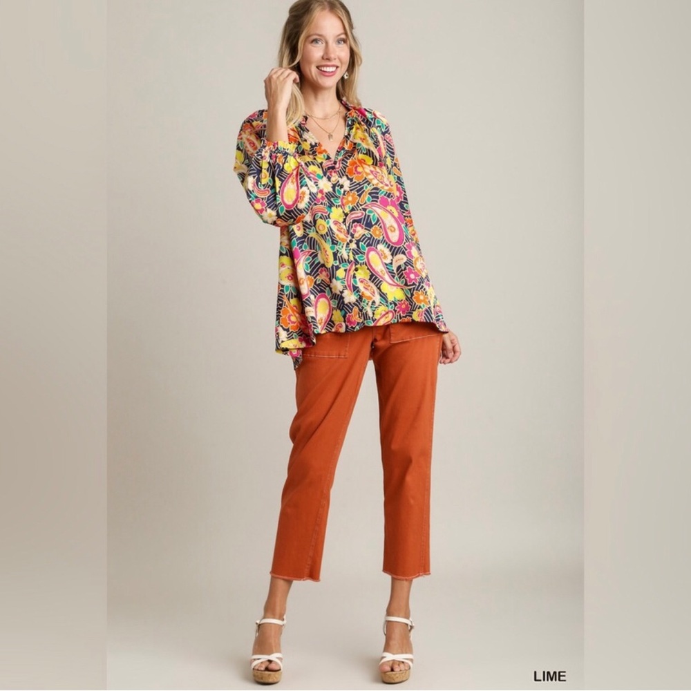 UMGEE Floral Paisley Blouse - Multicolor M